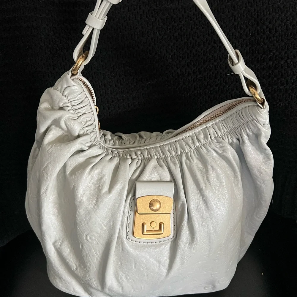 Marc by Marc Jacobs Monogram Hobo Bag - Bone/Gray Leather - Picture 1 of 12